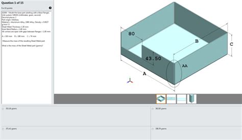 certified solidworks professional advanced sheet metal exam preparation|SolidWorks exam practice test.